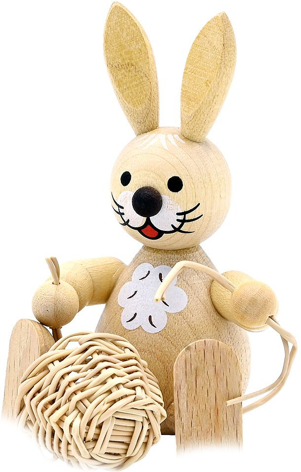 Osterhase als Korbflechter