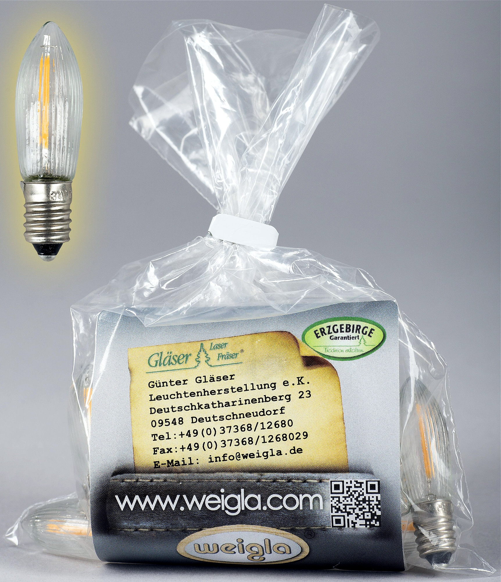 LED Riffelkerzen Set 10 x 23 V