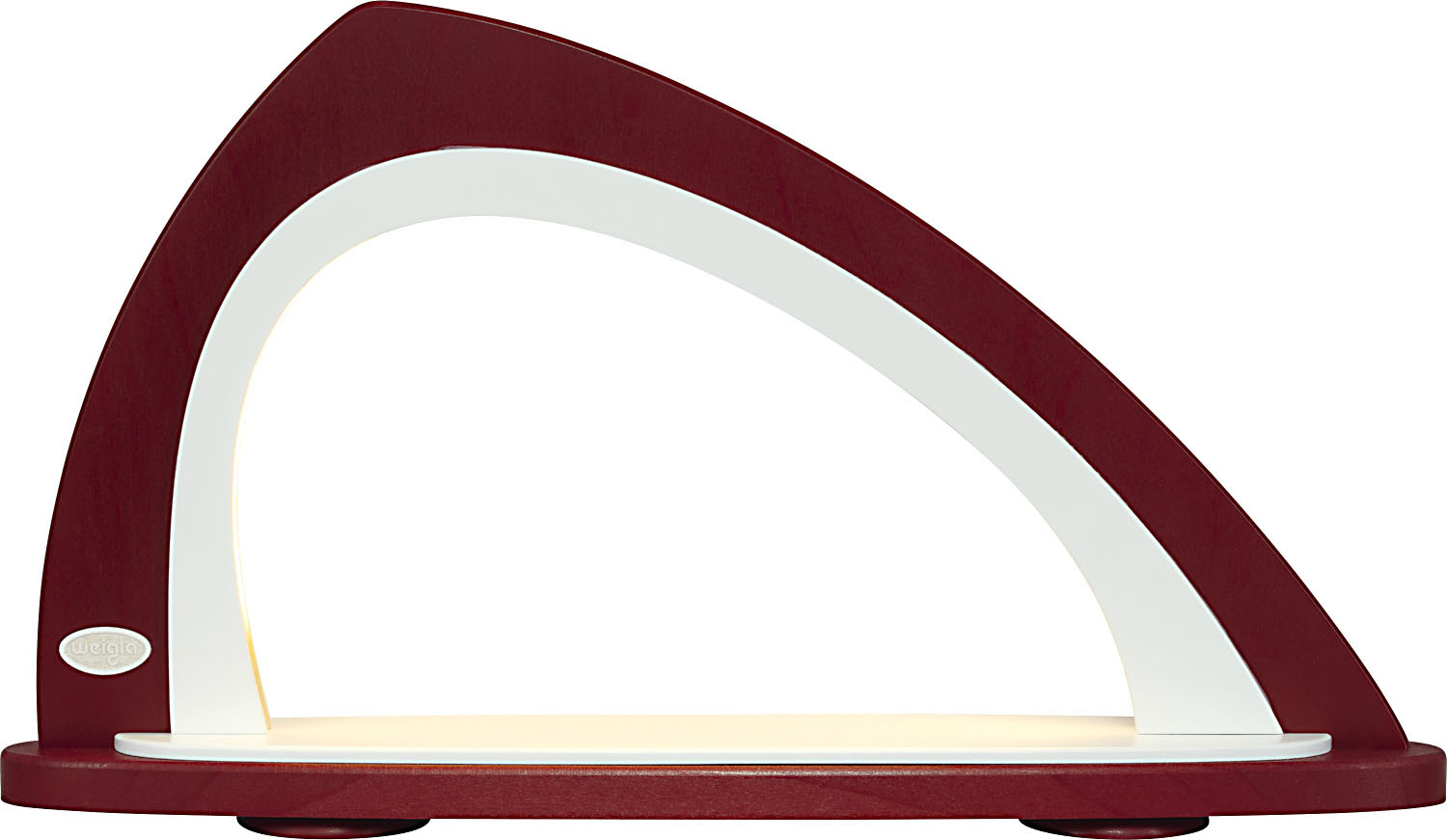 Leerbogen LED, asymmetrisch - bordeaux/weiß Leerbogen LED, asymmetrisch - bordeaux/weiß