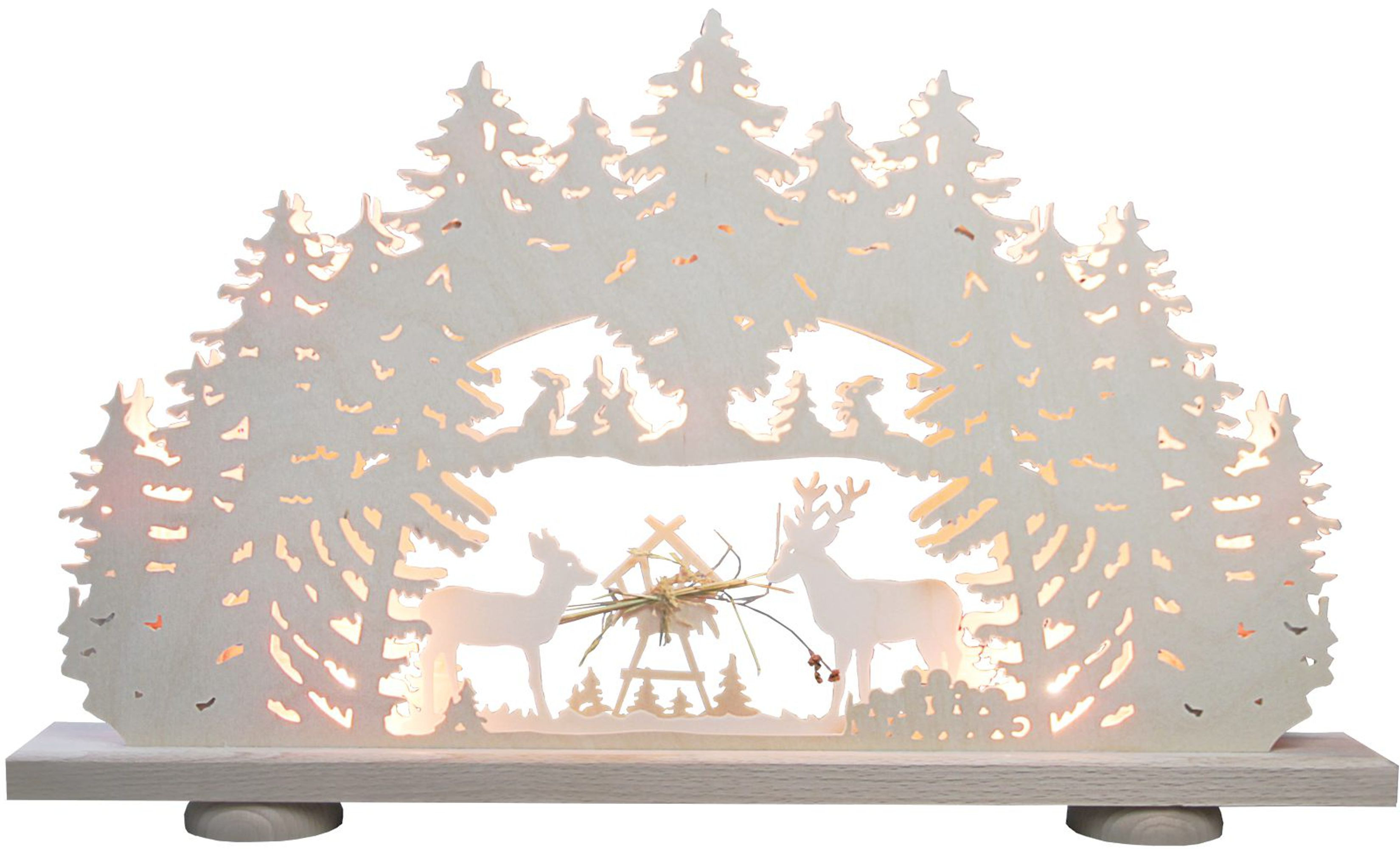 LED Lichterbogen 10 flg. Futtergrippe mit Naturheu LED Lichterbogen 10 flg. Futtergrippe mit Naturheu