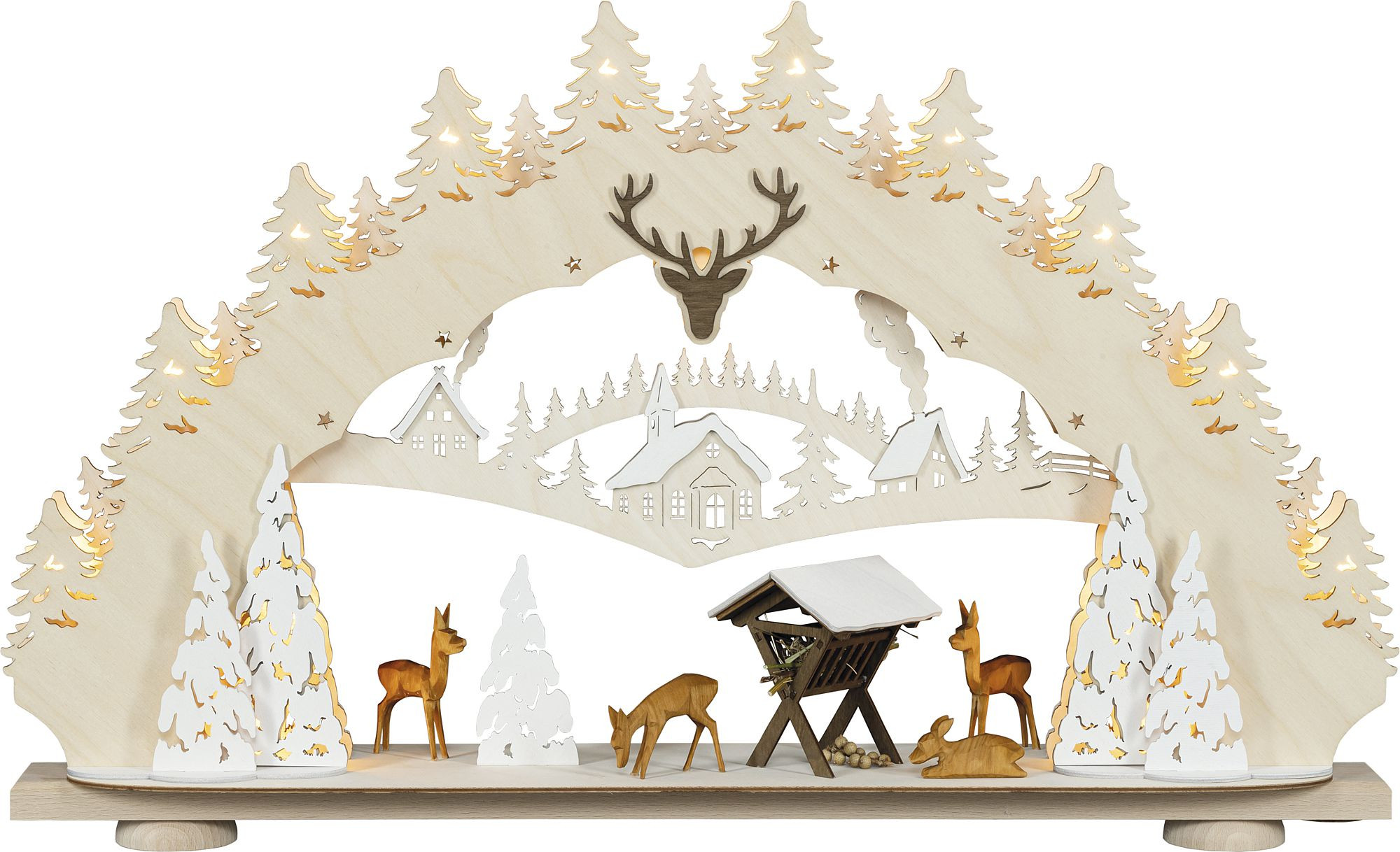 Lichterbogen Rehe im Wald, 15 flg. Lichterbogen Rehe im Wald, 15 flg.