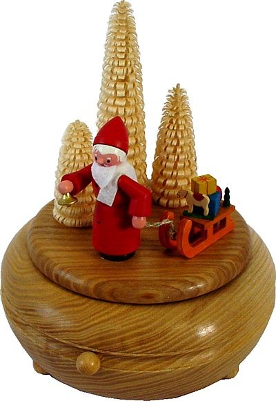 Spieldose Weihnachtsmann mit Geschenken Spieldose Weihnachtsmann mit Geschenken