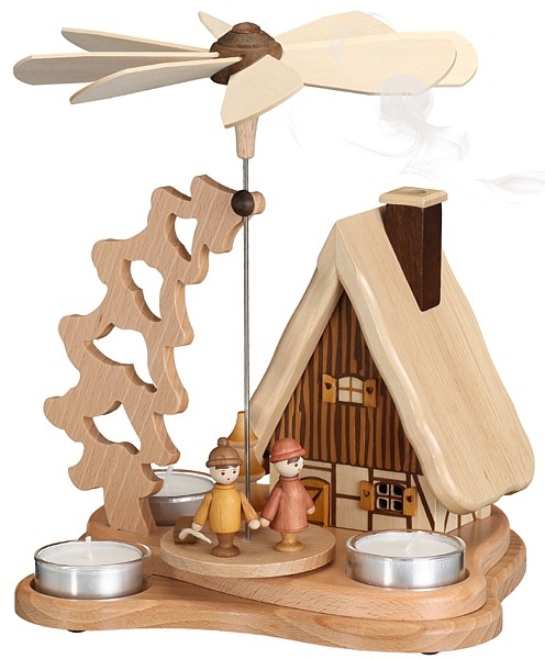 Pyramide mit Räucherhaus, natur Pyramide mit Räucherhaus, natur