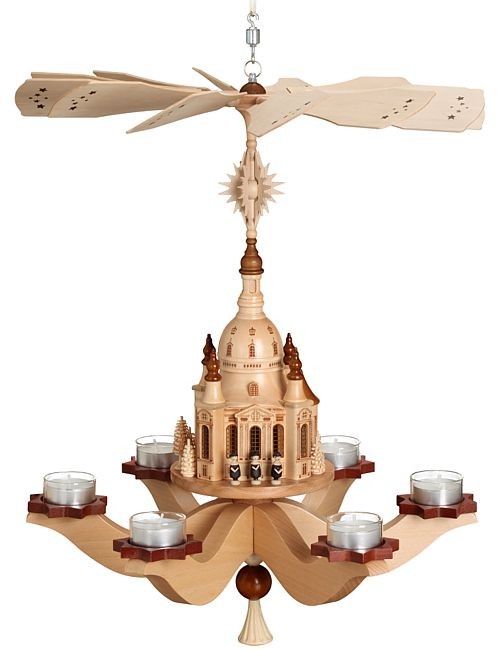 Hängepyramide Dresdner Frauenkirche für 6 Teelichter Hängepyramide Dresdner Frauenkirche für 6 Teelichter