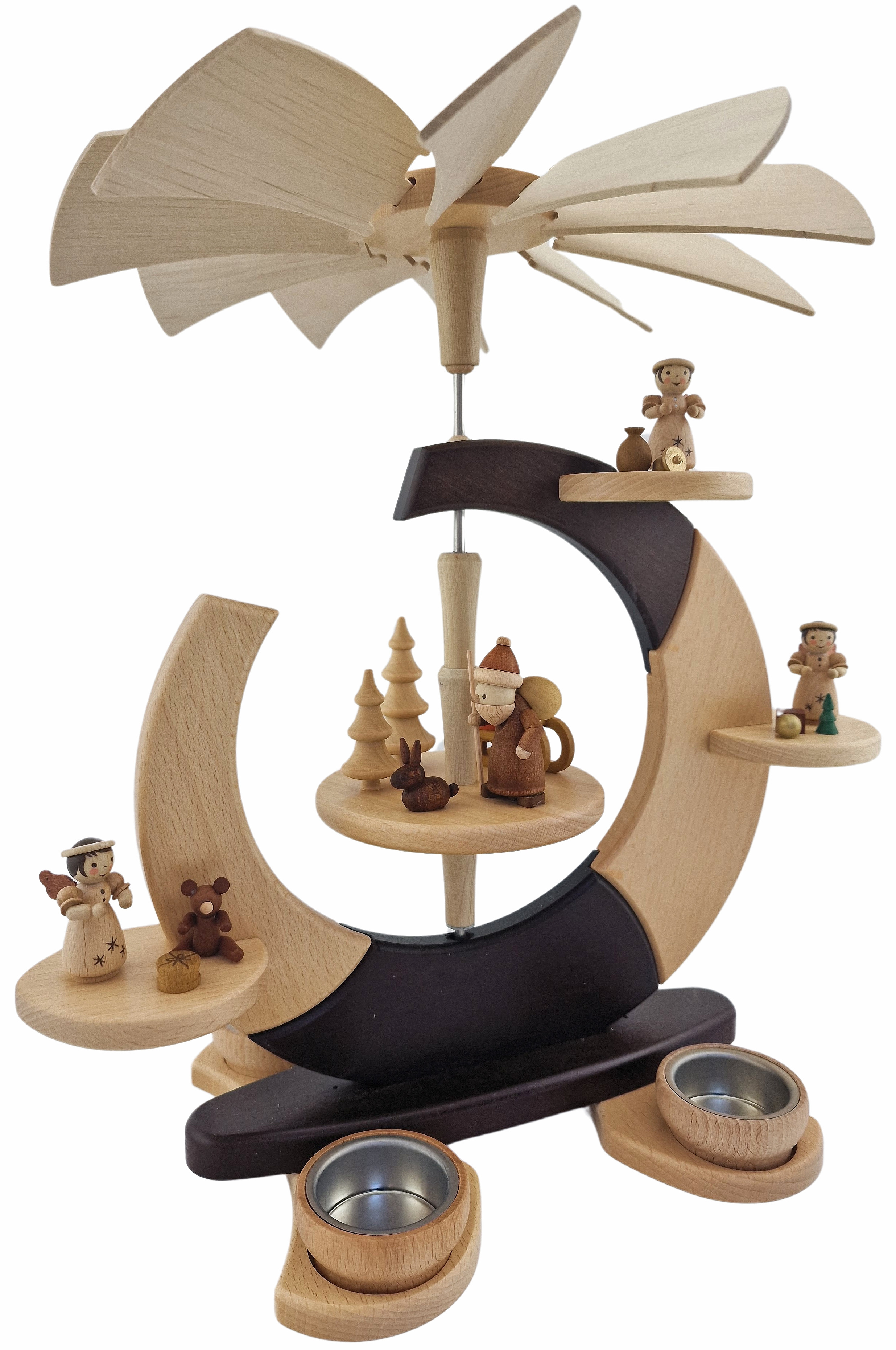 Pyramide Design mit Weihnachtsmann und Engel
