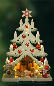 3D Schwibbogen Tanne Weihnachtsmann, grün, klein 3D Schwibbogen Tanne Weihnachtsmann, grün, klein