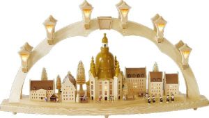 Schwibbogen Frauenkirche mit Striezelmarkt Schwibbogen Frauenkirche mit Striezelmarkt