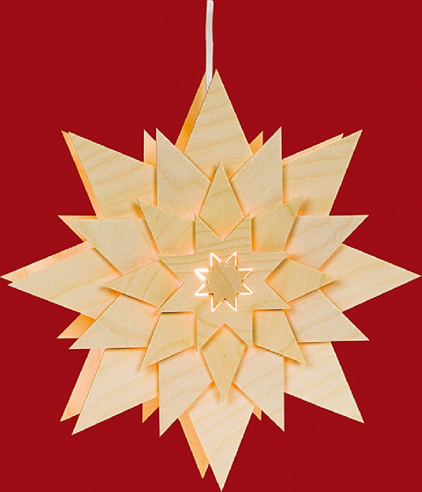 Beleuchtetes Fensterbild Stern (Blume)