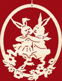 Fensterbild Ostern Hasentanz