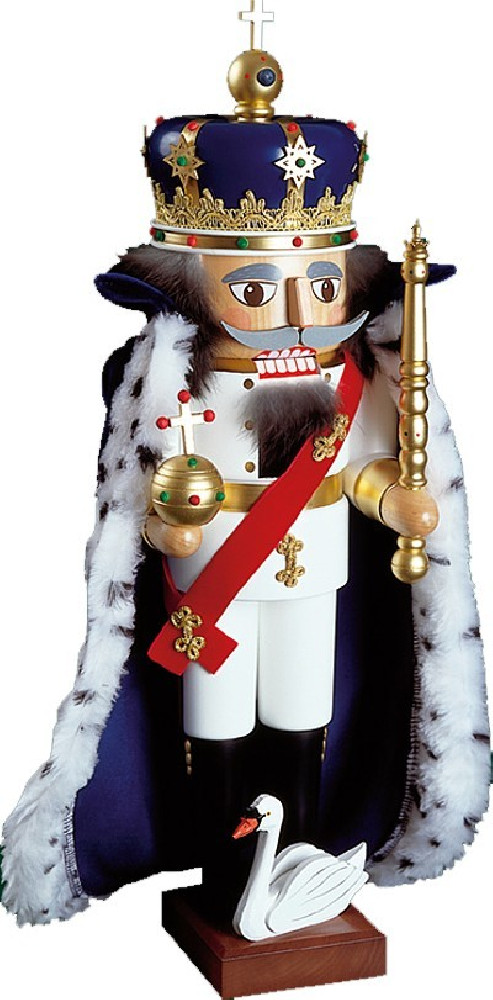 Nussknacker König Ludwig II. mit Umhang