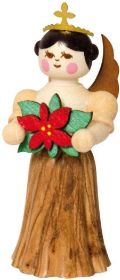 Konzertengel mit Weihnachtsstern, natur - klein