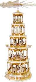 Pyramide Christi Geburt 5stöckig mit Spielwerk Natur Pyramide Christi Geburt 5stöckig mit Spielwerk Natur