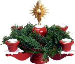 Adventsleuchter groß - rot- mit Stern Adventsleuchter groß - rot- mit Stern