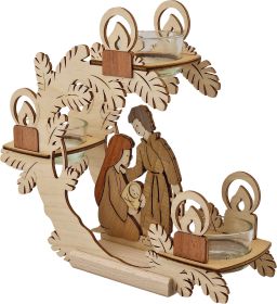 Teelichtkranz Weihnachtskrippe