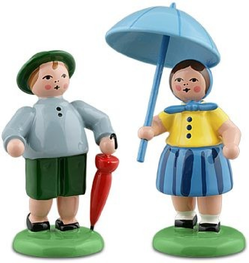 Bauernpaar mit Schirm