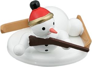 Schneemann Biathlet, liegend