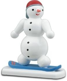 Schneemann Snowboardfahrer Schneemann Snowboardfahrer