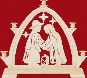 Kleine gotische Bögen für Wachskerzen, Christgeburt Kleine gotische Bögen für Wachskerzen, Christgeburt