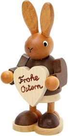 Osterhäsin mit Herz, natur