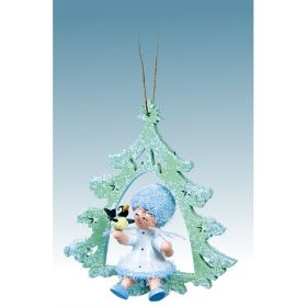 Schneeflöckchen mit Vögelchen Baumbehang Schneeflöckchen mit Vögelchen Baumbehang