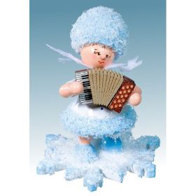 Schneeflöckchen mit Akkordeon