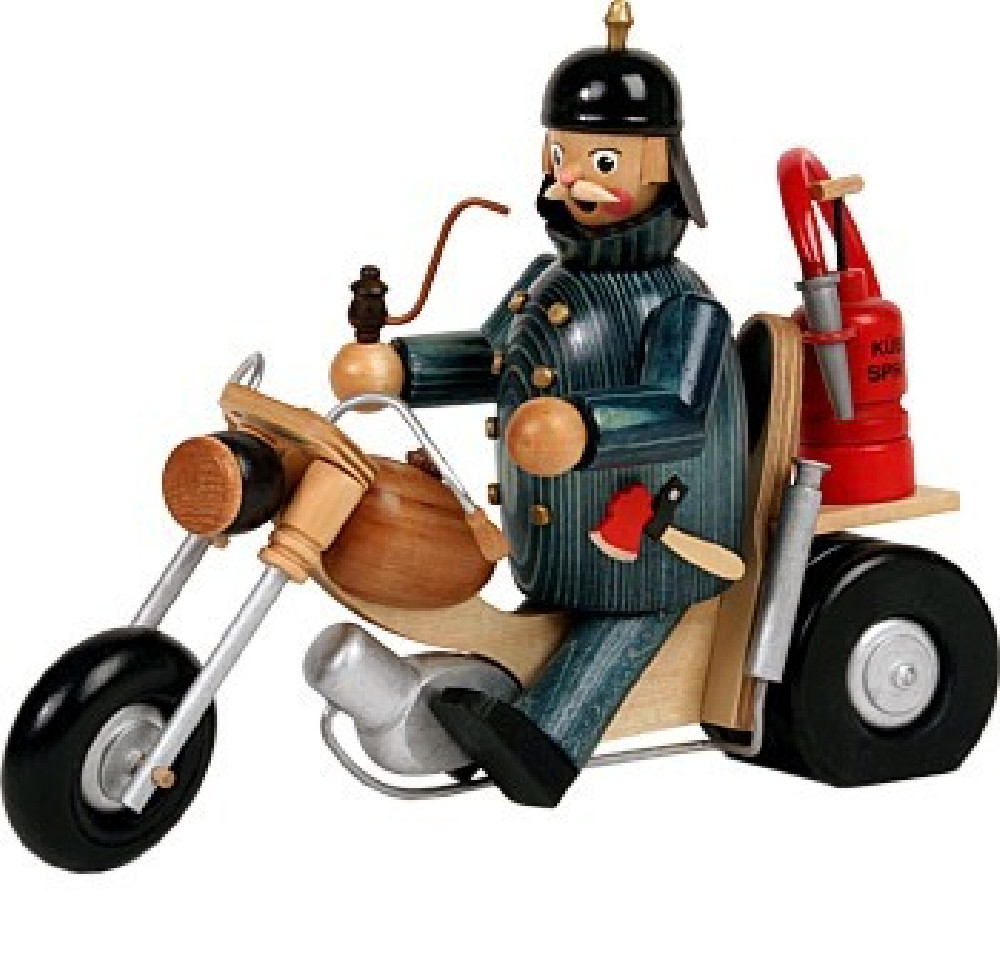 Räuchermann Feuerwehr-Biker