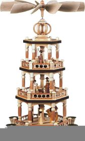 Pyramide heilige Geschichte mit Säulendesign 3-stöckig Natur Pyramide heilige Geschichte mit Säulendesign 3-stöckig Natur