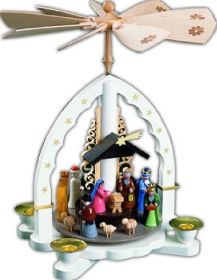 Weihnachtspyramide Heilige Drei Könige, weiß Weihnachtspyramide Heilige Drei Könige, weiß