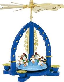 Weihnachtspyramide Pyramide Engelkonzert, blau Weihnachtspyramide Pyramide Engelkonzert, blau