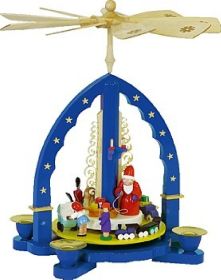 Weihnachtspyramide Weihnachtsbescherung, blau Weihnachtspyramide Weihnachtsbescherung, blau