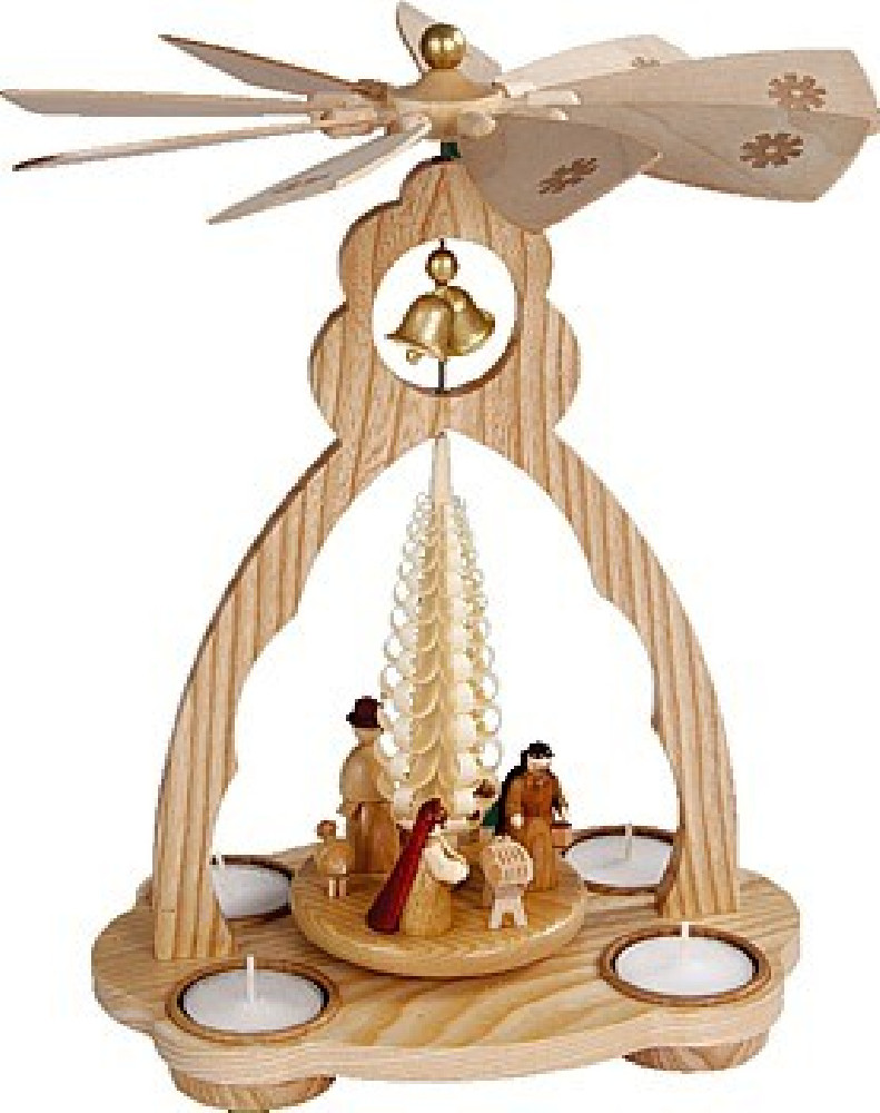 Glockenpyramide für Teelichte, Christi Geburt