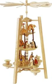 Weihnachtspyramide Christi Geburt 3-stöckig, natur Weihnachtspyramide Christi Geburt 3-stöckig, natur