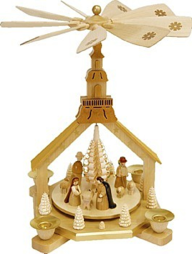 Weihnachtspyramide Kirche, Christi Geburt