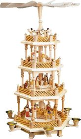 Weihnachtspyramide Christi Geburt, 3-stöckig, natur Weihnachtspyramide Christi Geburt, 3-stöckig, natur