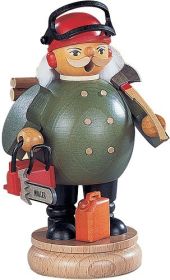 Räuchermännchen Waldarbeiter mit Motorsäge