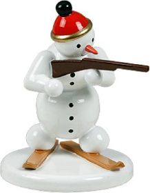 Schneemann Biathlet stehend Schneemann Biathlet stehend