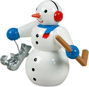 Schneemann Hockeyspieler Schneemann Hockeyspieler