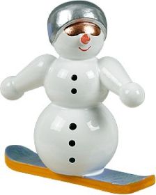 Schneemann Snowboardfahrer Schneemann Snowboardfahrer
