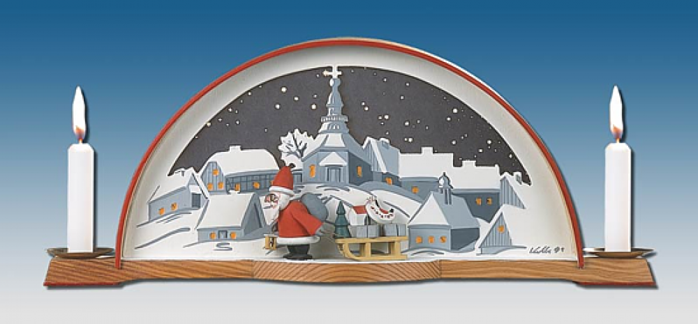 Kolbe Schwibbogen mit Weihnachtsmann Kolbe Schwibbogen mit Weihnachtsmann