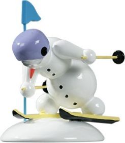Schneemann Slalomläufer alpin Schneemann Slalomläufer alpin