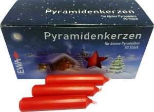 Pyramidenkerzen - 14 mm, rot Pyramidenkerzen - 14 mm, rot