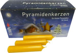 Pyramidenkerzen - 14 mm, natur Pyramidenkerzen - 14 mm, natur