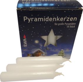 Pyramidenkerzen - 17 mm, weiß Pyramidenkerzen - 17 mm, weiß