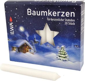 Baumkerzen - 13 mm, weiß Baumkerzen - 13 mm, weiß