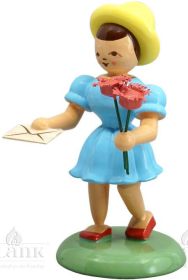 Blumenmädchen Gratulantin, farbig