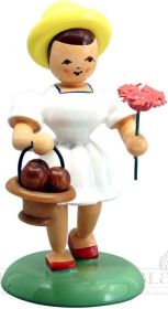 Blumenmädchen mit Apfelkorb, farbig