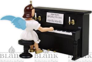 Kurzrockengel am Klavier, farbig Kurzrockengel am Klavier, farbig