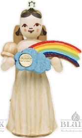 Faltenlangrockengel Regenbogen, natur - Sonderedition 2023