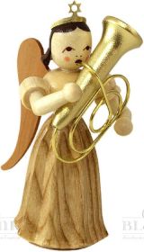 Faltenlangrockengel mit Tuba, natur