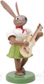 Osterhase mit Gitarre, farbig